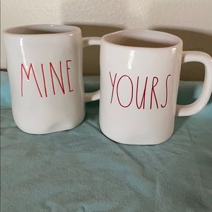 Mine yours mugs Rae Dunn
